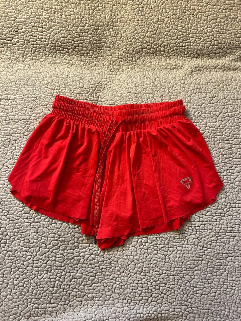 Luogongzi -- red/ orange workout/ running shorts